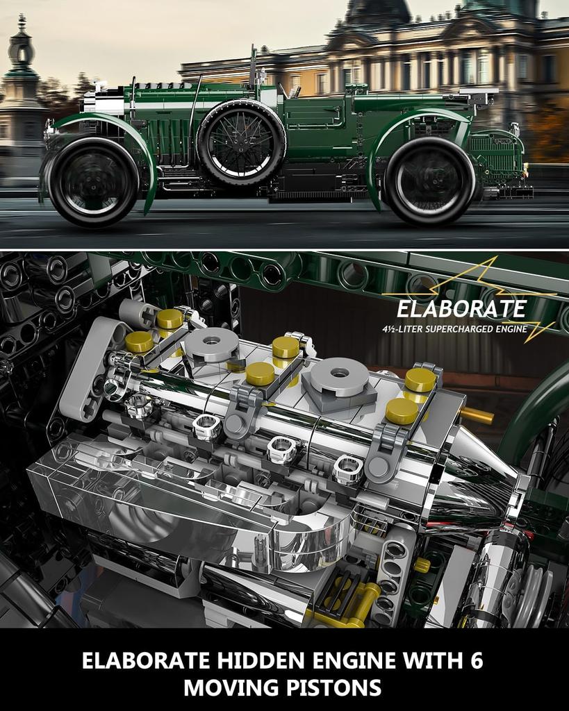 Mold King 13191 Технический автомобильный строительный блок, пульт дистанционного управления, вентилятор, набор для сборки старинных автомобилей, кирпичные игрушки, детский рождественский подарок