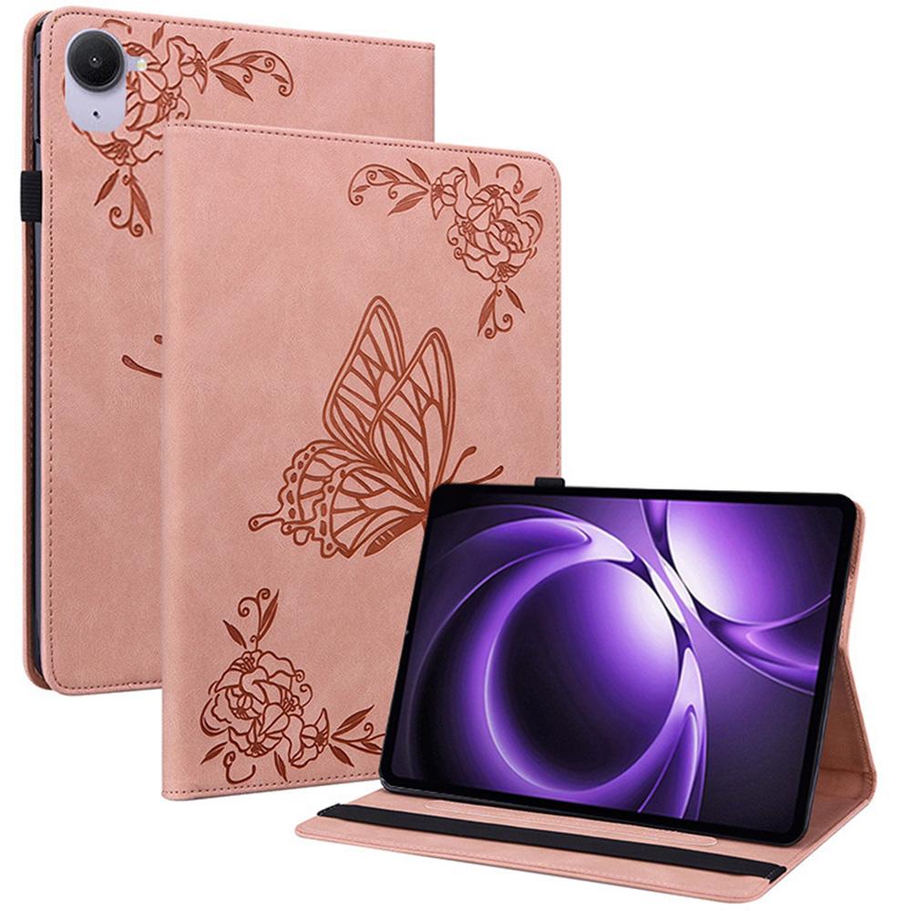 Чехол для Xiaomi Redmi K Pad с тиснением в виде бабочки и цветка, из ПУ кожи, чехол для планшета с отделениями для карт