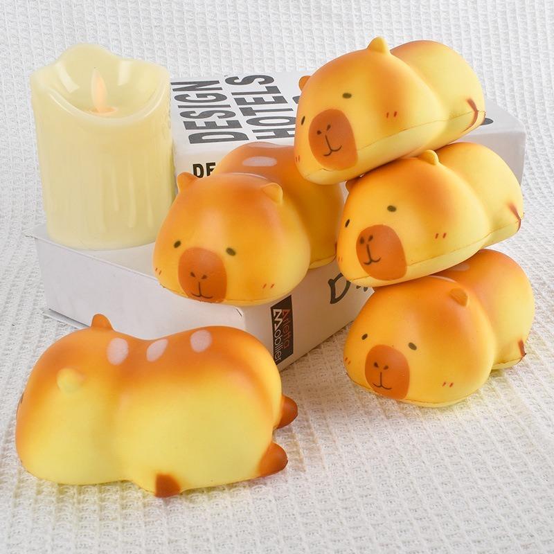 Squishy Capybara Bread Squeeze Toy Soft Cute Cartoon Capibara Fidgets Toys Anti Stress Slow Rebound Squishy Toy For Friend Gifts