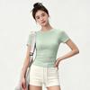 High elastic and breathable short-sleeved women's quick-drying, thin and skin-friendly sports tops Pilates running fitness clothes