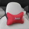 Car Breathable Neck Pillow Suede Headrest Accessories For Jeep Grand Cherokee Wrangler JK Gladiator Compass Renegade Patriot AKQ1
