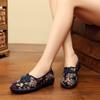 Vintage Print Women Flats Shoes Embroidered Chinese Traditional Slip-on Loafers Canvas Casual Shoes Woman