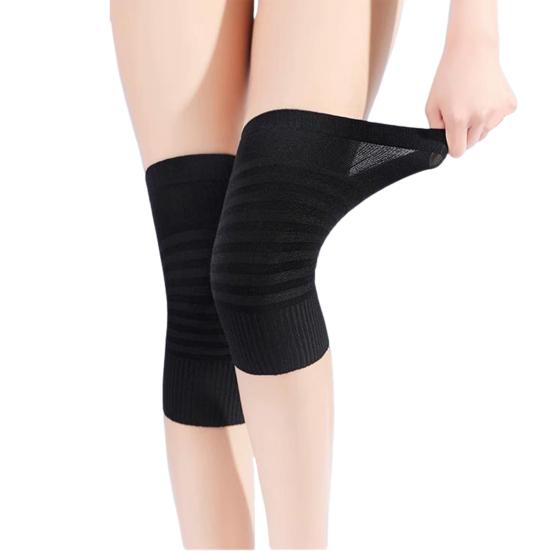 1 Pair Sports Knee Compression Sleeve Non-slip Breathable Stretch Men Women Fitness Running