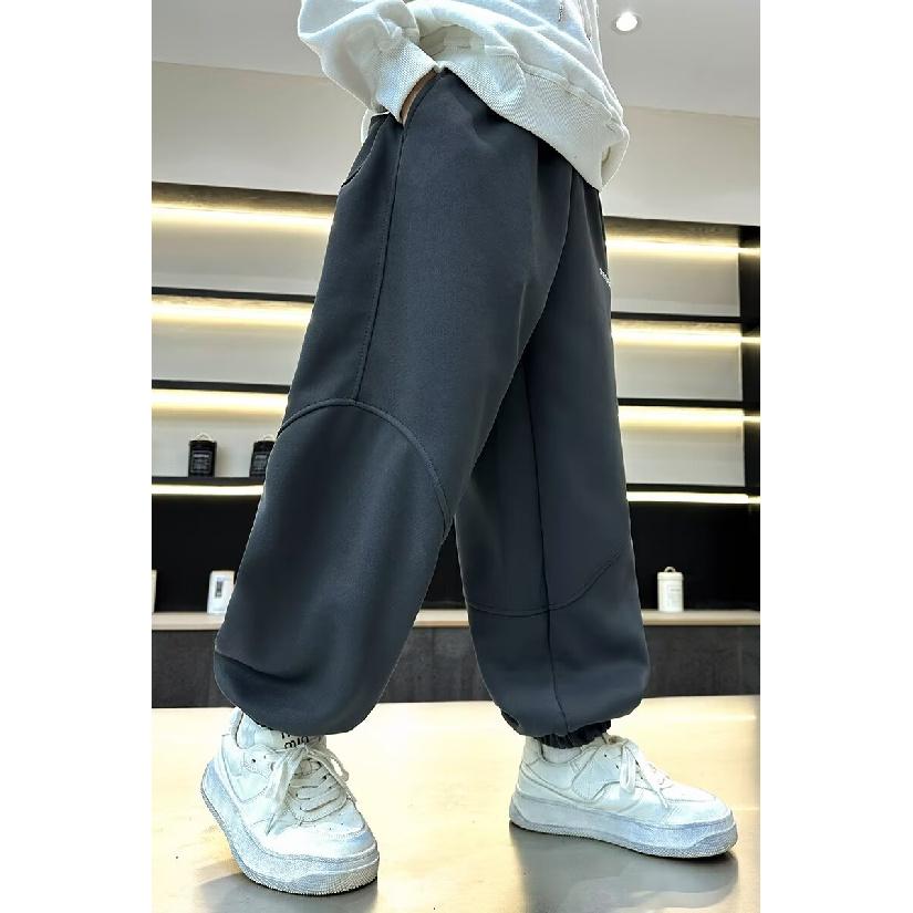 Брюки для мальчиков весна-лето-осень Брюки для детей и подростков Тонкие детские спортивные прямые брюки Модные брюки с тремя полосками Модные