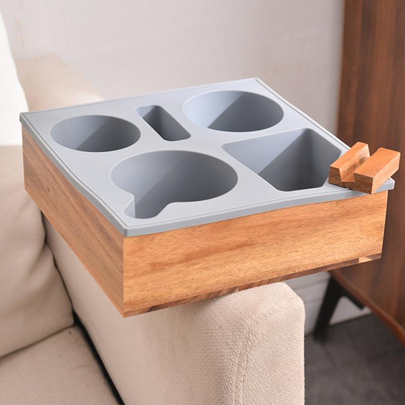 Автомобильный держатель для стакана, съемный держатель для дивана, органайзер для дивана, удобный поднос для дивана, деревянный держатель для чашки для кровати, лодки, дивана, пляжа