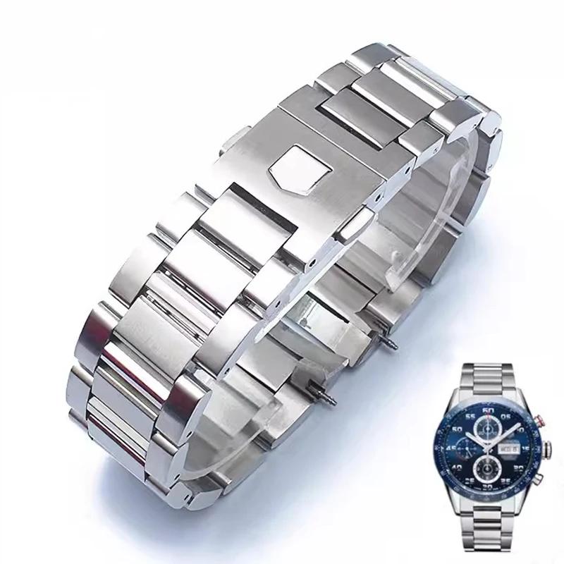 Прочный браслет из нержавеющей стали для часов Tag Heuer серии Calera, аксессуары для часов, стальной ремешок 22 мм