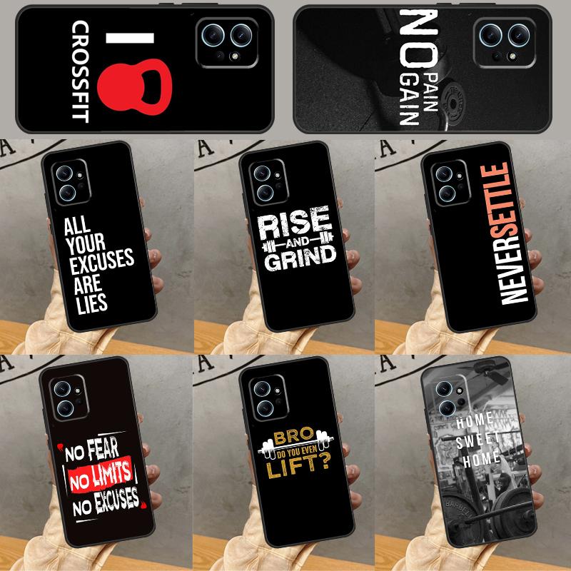 Motivational Gym Fitness Case For Xiaomi Redmi Note 9 10 11 12 13 14 Pro 9S 10S 11S 12S Redmi 14C 13C 10C 12C Cover