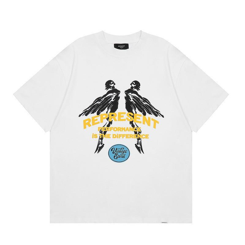 American Vintage REPRES Letter Print Oversized Short Sleeve T-Shirt Couples