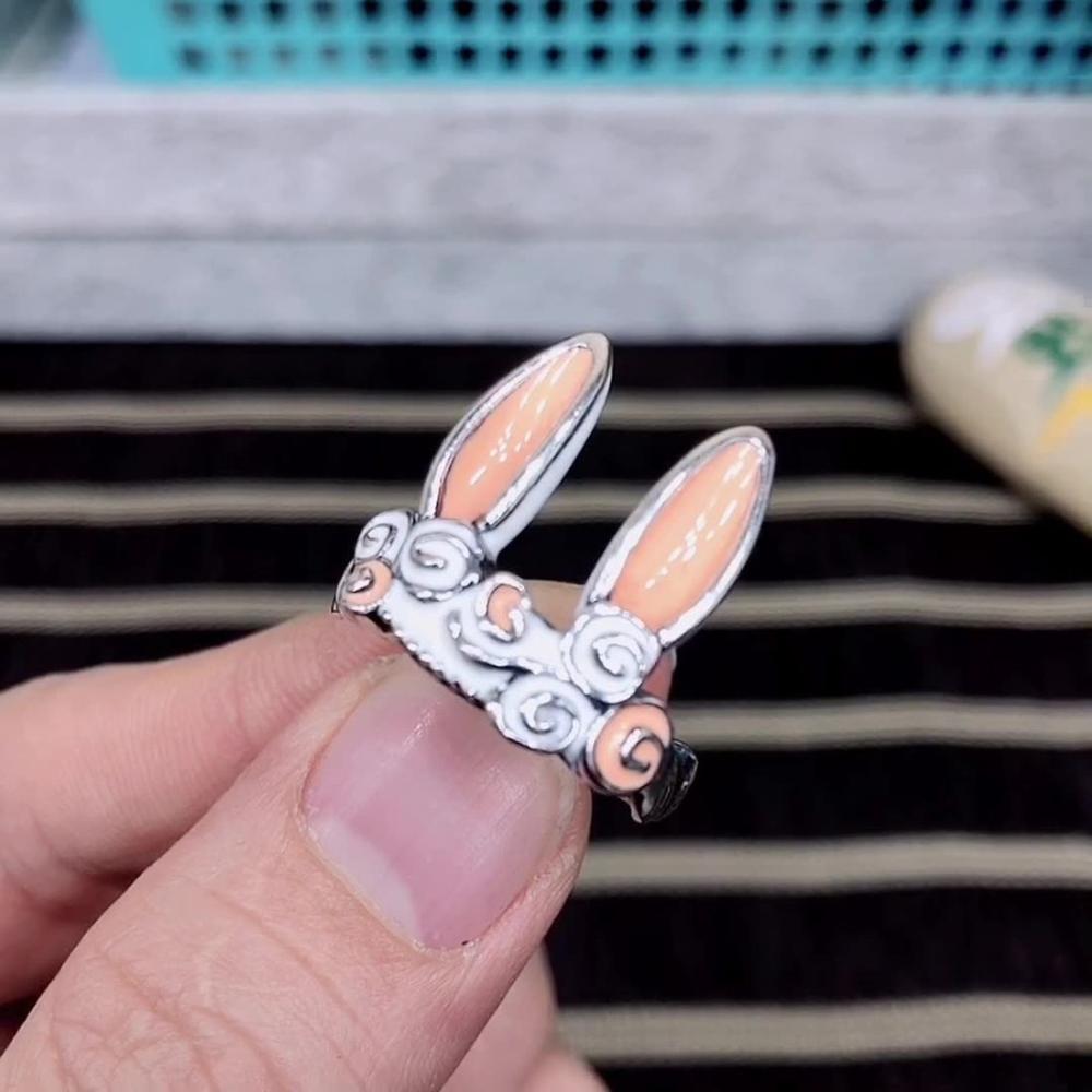 Bunny Ears Animal Finger Jewelry Women Opening Rings Adjustable Ring Korean Style Rings Rabbit Ring