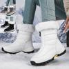 Зимний новый стиль холодостойкие теплые хлопковые ботинки для женщин большой размер передняя молния противоскользящие износостойкие хлопковые туфли