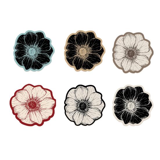 Подставка из диатомита в форме цветка, термостойкая, нескользящая, коврик для стола, быстро впитывающий воду, для кухни, обеденного стола, декоративный домашний декор