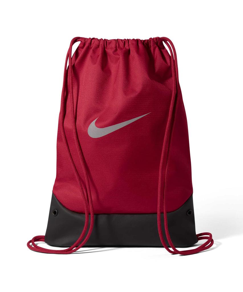 Nike Brasilia Drawstring Bag (18L) - Tough Red:Black:Reflective Silver / Ib4409-608
