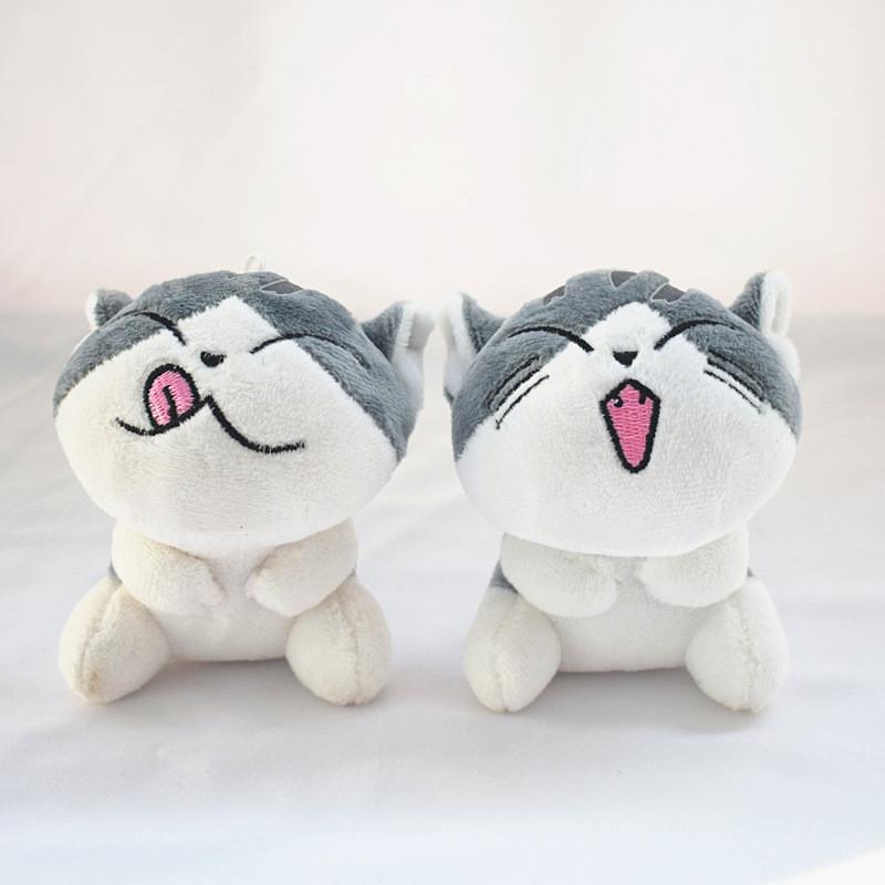 Очаровательный 10-сантиметровый плюшевый брелок в виде кошки, милый улыбающийся котенок, мягкая набивная игрушка