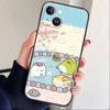 Чехол для телефона F-Sumikko Gurashi Для iPhone17,16,15,14,13,12 Plus,Max Мягкий силиконовый черный чехол