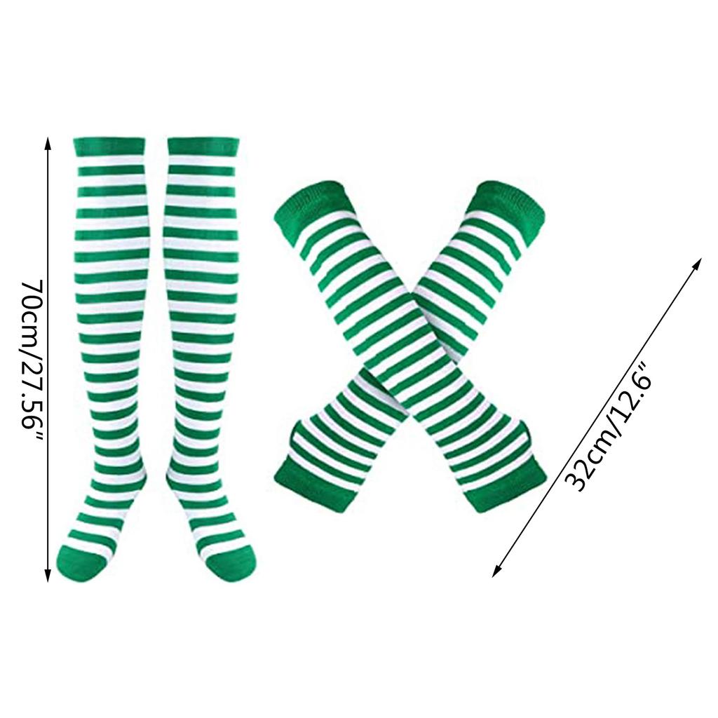 9 шт. Праздничный костюм ко Дню Святого Патрика, повязка на голову, напульсник, праздничный зеленый, нарукавники, ожерелье с клевером, ирландский аксессуар