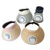 Breathable Sun Hat with Fan Wide Brim Summer Fan Visor Cap Sunscreen Empty Top Hat  Hot Weather