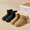 Зимние ботинки на платформе для женщин, водонепроницаемые, с плюшевой флисовой подкладкой, короткие ботинки для ходьбы, женские теплые нескользящие ботинки с подкладкой из искусственного меха