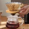 Coffee Filter Cup with Wood Stand Coffee Pot Set 600ml Coffee Server Coffee Maker Brewing Cup Glass Coffee Funnel Drip