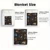 Gothic Cat Portraits 2D Flat Pattern Flannel Blanket, High quality All Seasons, Home Decor, Warmth and Comfort, Perfect for Christmas Gifts.