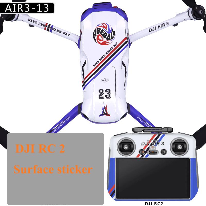 Красочные наклейки для DJI Air 3 Drone Защитная пленка ПВХ Наклейки Поверхностное покрытие кожи для DJI RC 2/RC N2 Аксессуары