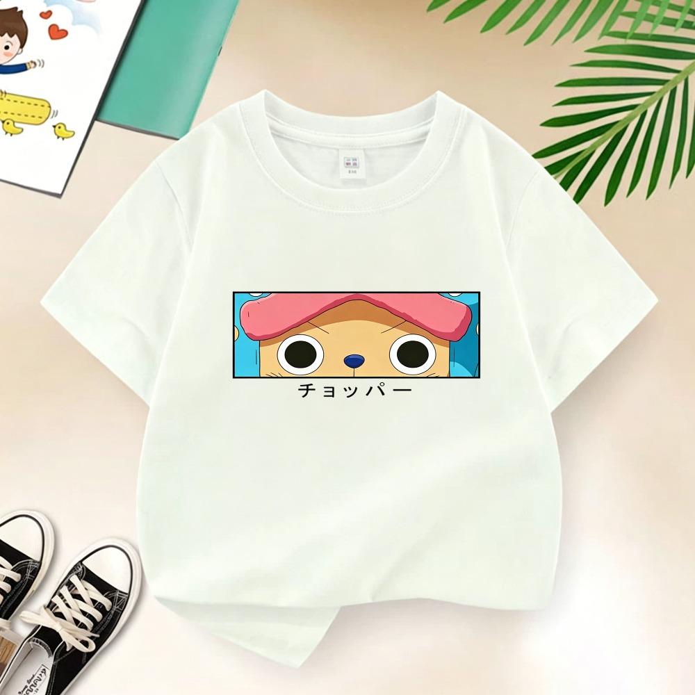 One Piece Japanese Anime Printed Men's T-Shirt Roronoa Zoro Boy Children's Short Sleeve Kids Luffy T-shirt Clothing
