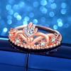 Универсальная корейская версия кольца Crown Rose Gold Ring с блестящим цирконием для женщин, персонализированные ювелирные изделия на заказ
