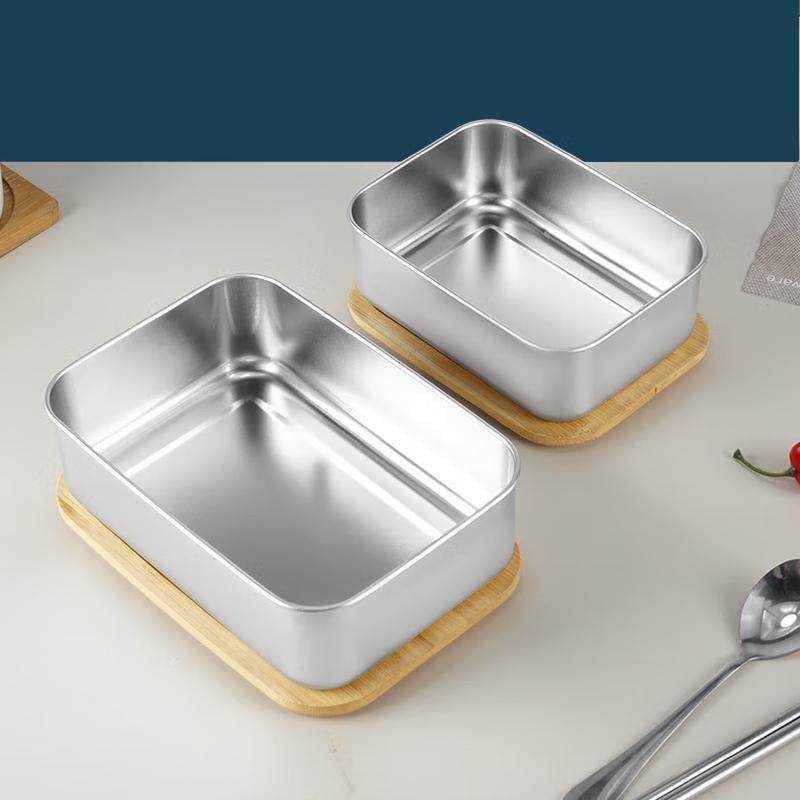Xiaoyueya 304 Stainless Steel Lunch Box with Bamboo Lid