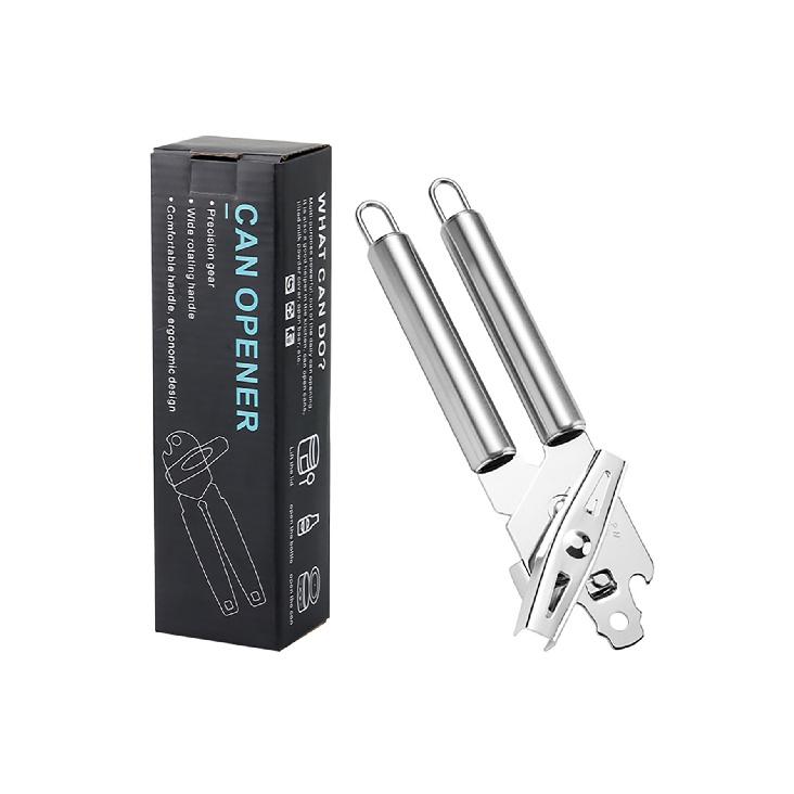 Stainless Steel Can Opener Bottle Opener Smooth Edge Handheld Abrelatas for Kitchen 6