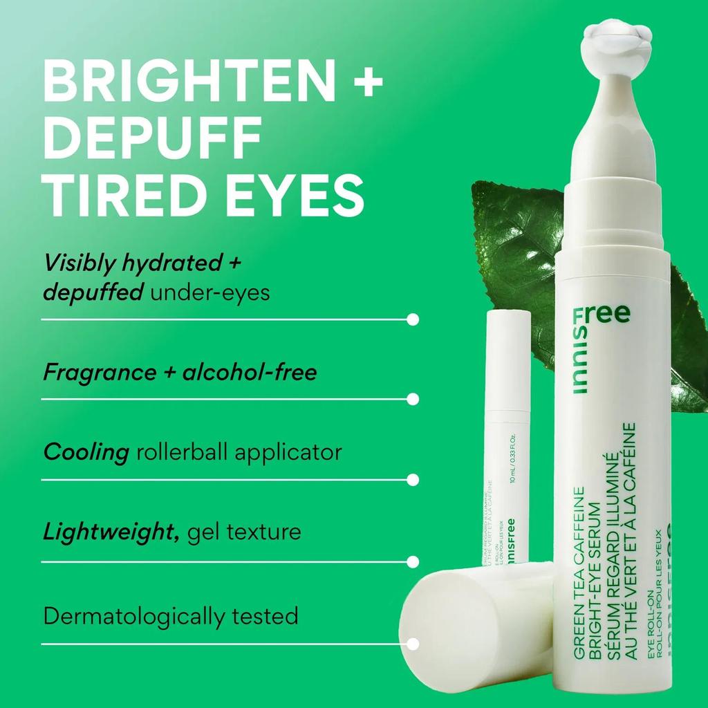 Innisfree Зеленый чай Гиалуроновый сияющий шарик для глаз и лица
