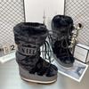 Waterproof version of gypsy moon snow boots women's winter new medium and high tube lace-up non-slip warm ski shoes