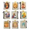 9x7cm Catholic Rosary Pouch,Coin Purse Rosary Holder Beads Bag with Zipper for Prayer Storage