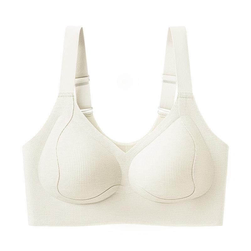 Lift seamless underwear women's thin big breasts show small anti-sagging breast vest no steel ring adjustment large size bra
