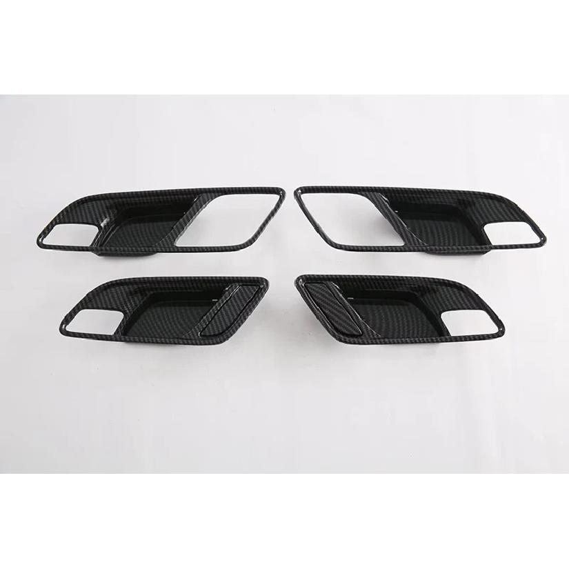 For MG HS 2018- Car Accessories Carbon Fiber Style Inner Door Handle Cover Catch Bowl Trim ert Bezel Frame Garnish