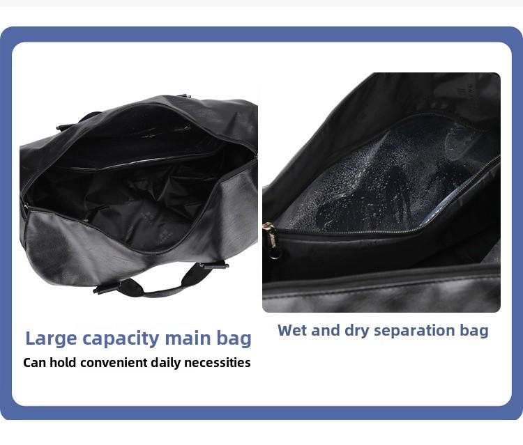 Унисекс спортивная сумка для фитнеса из искусственной кожи с разделением сухого/мокрого воздуха для путешествий на короткие расстояния