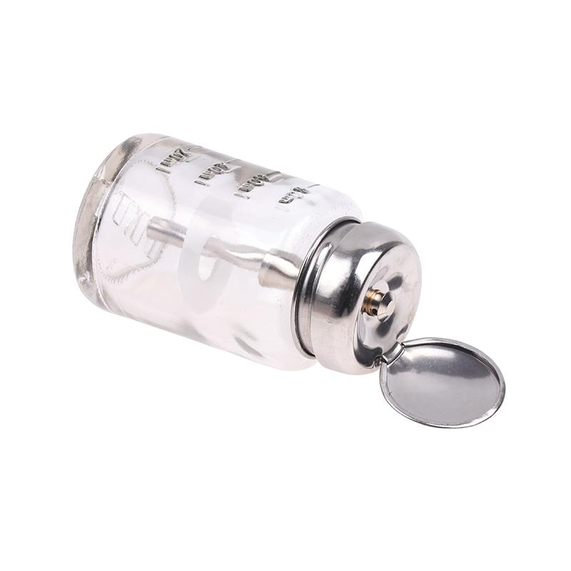 Бутылка-дозатор 100 мл, помпа, для лака для ногтей, нажимная, для снятия лака, пустая, с помпой, безвоздушная, для маникюра, прозрачная, для жидкого макияжа