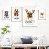 Скандинавская простая милая собака Бассет-хаунд Ротвейлер Померанский шпиц Французский бульдог Текстовая роспись Гостиная Диван Украшение стены Безрамное