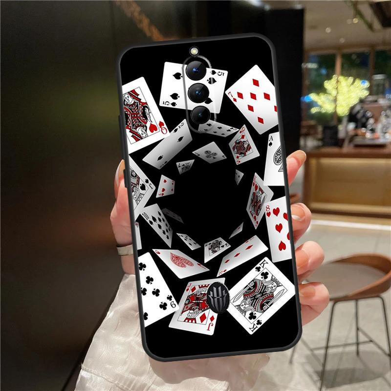 Poker Playing Card Phone Case For ZTE Nubia Red Magic 9 Pro Plus 6 7 8 Pro 6S 7S 8S Pro Plus 5G 5S 6R Cover