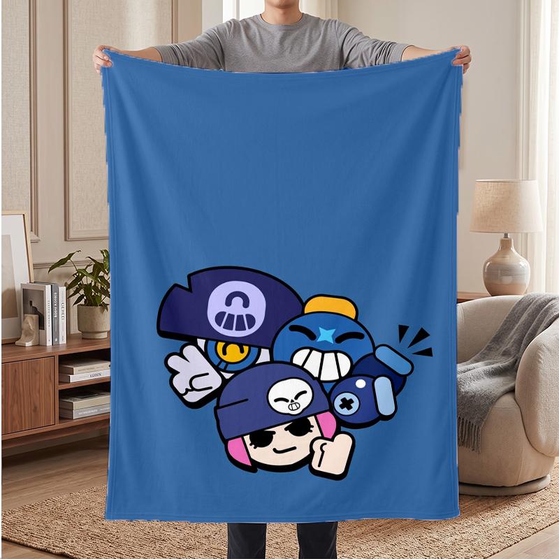 Brawl Stars Soft Warm Flannel Blankets Comfortable Blanket for Home Decoration Gifting