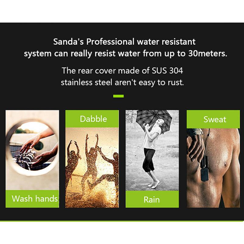 SANDA Waterproof Men's Watch Electronic Fashion Multifunctional Outdoor Watch Sports Watch