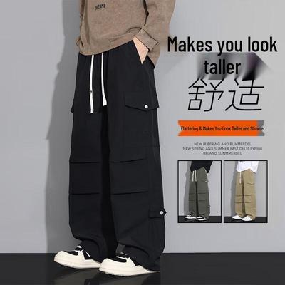 Мужские летние брюки-карго FARUISHI в стиле techwear, свободные, прямые