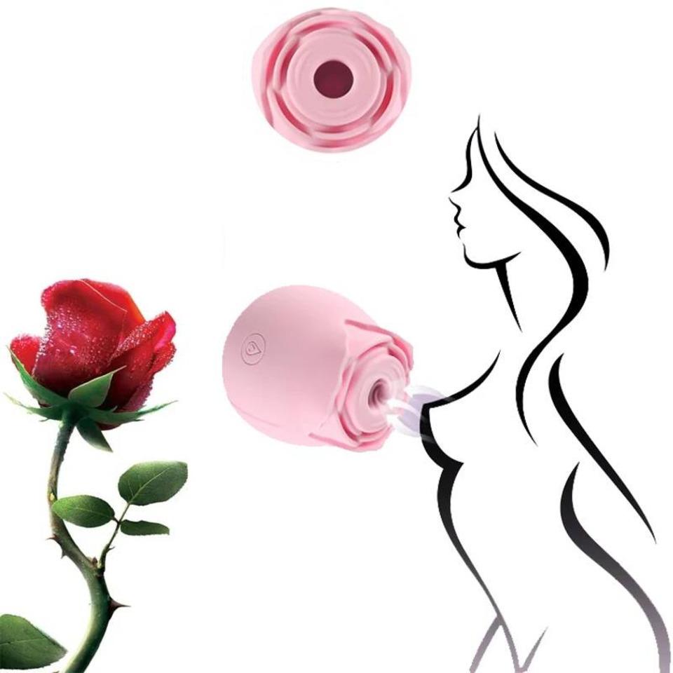 Powerful Sucking Rose Vibrator Sexy Toy For Women Oral Nipple Clit Sucker Stimulator Massager 18+ Adults Female Toys 10 Modes