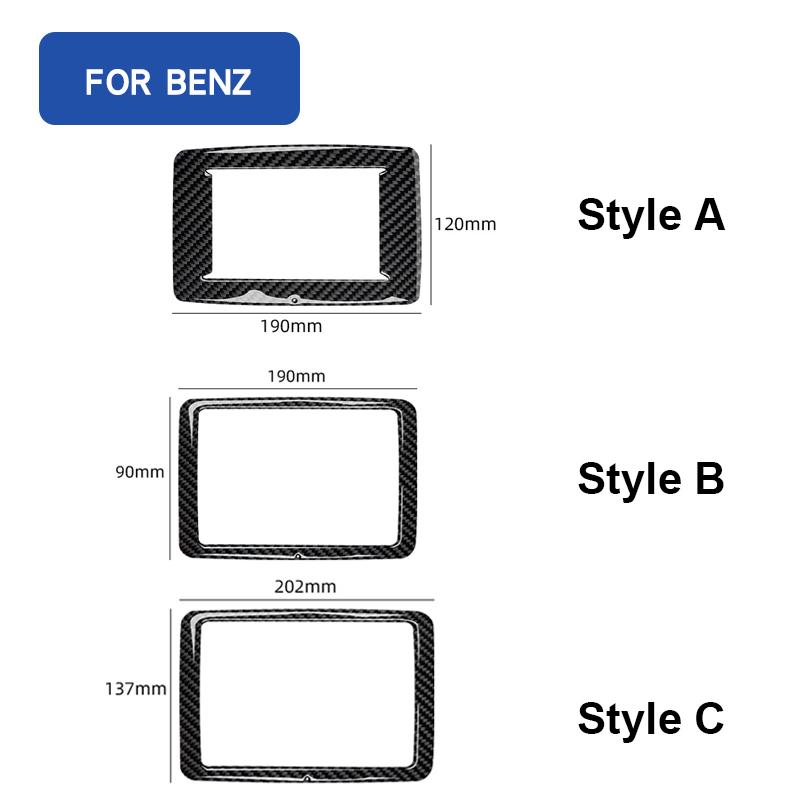 Real Carbon Fiber For Mercedes Benz CLA 2014-2018 Car Navigation Panel Frame Decoration Sticker Car Interior Accessories