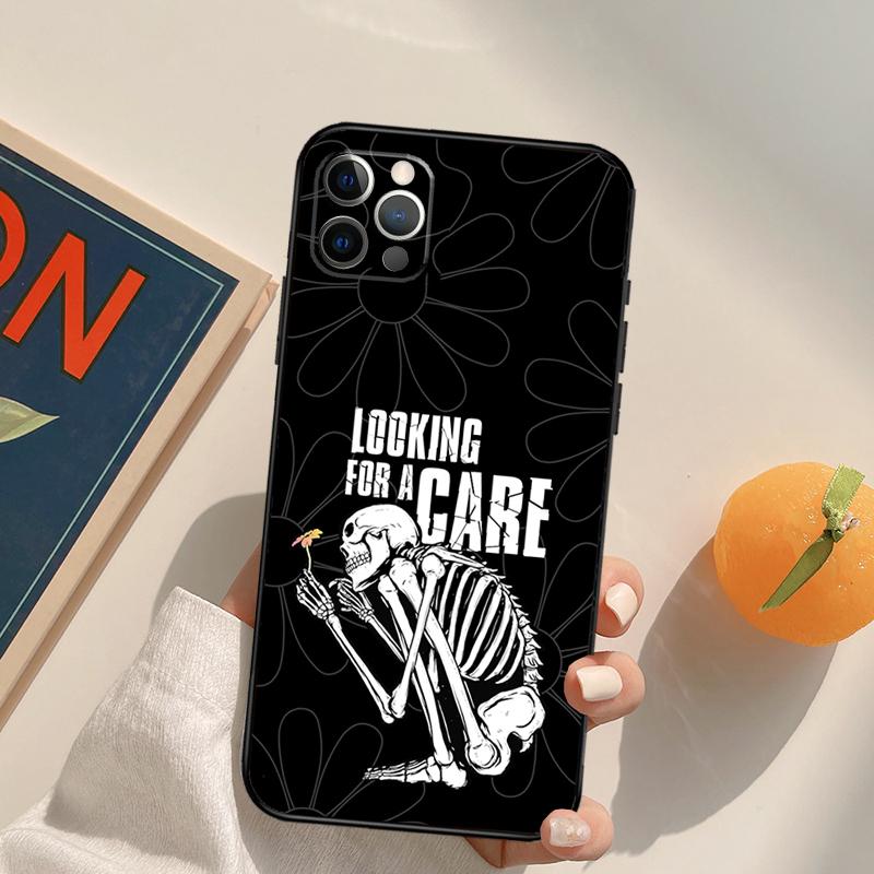 Чехол Funda с рисунком Скелет Череп для iPhone 14 15 16 Pro Max 11 12 13 Pro Max Mini XR 16 15 Plus 16e