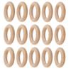 30Pcs Wooden Ring Beech Wood Craft Wood Ring Accessory Set Kit for DIY Home Decoration 7cm  2.76in