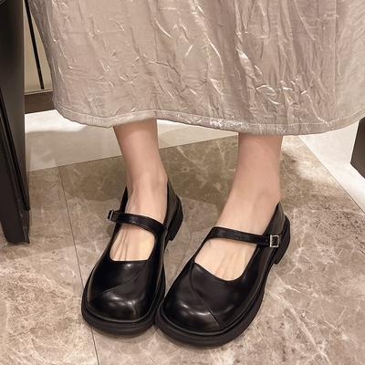 Модные коричневые туфли в стиле ретро в стиле Лолита, женские классические туфли с круглым носком, туфли в стиле колледжа для девочек, лоферы на толстой подошве, обувь из натуральной кожи