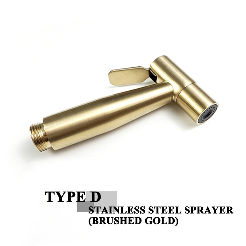 Матовый золотой черный ванная комната ручной биде спрей душевой гарнитур туалетный распылитель тканевый подгузник биде кран латунь SUS304 ручной Shattaf