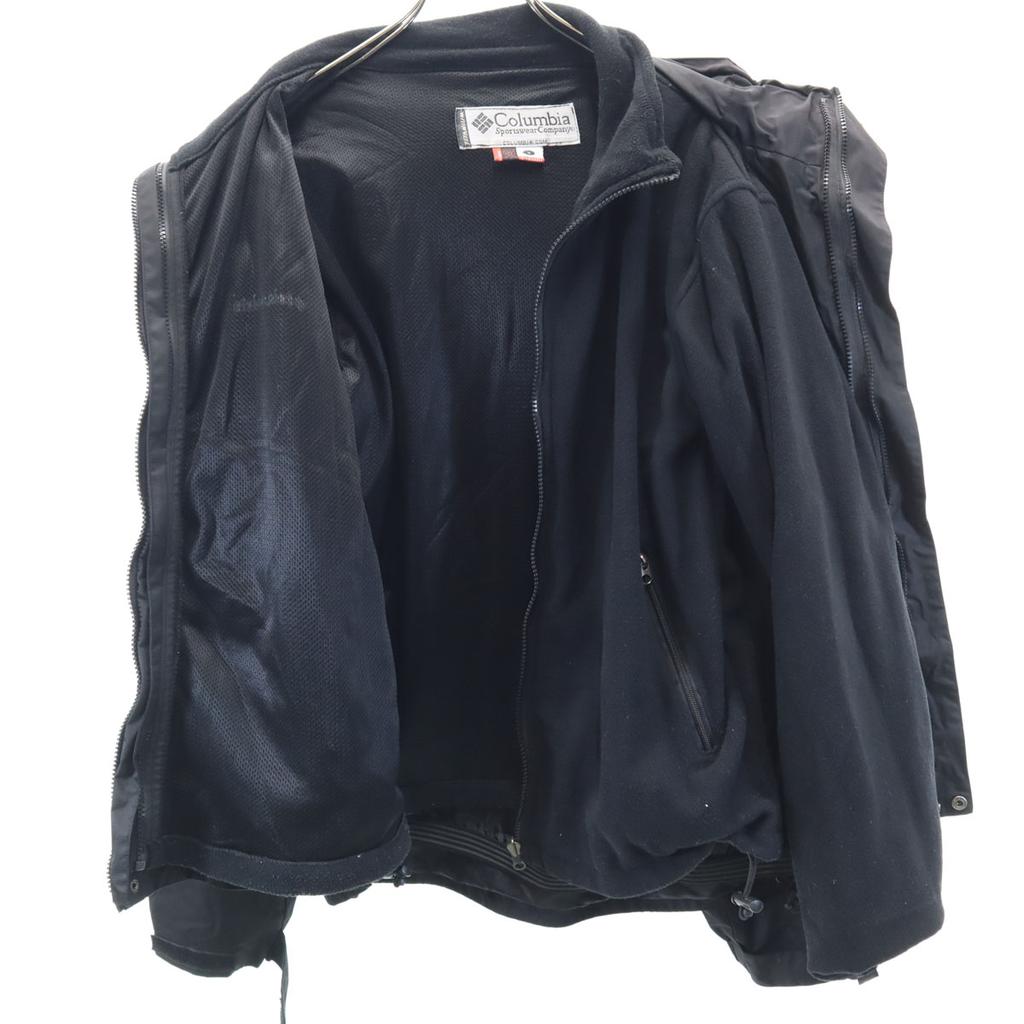 Columbia Куртка 3 в 1 для улицы M черная подкладка из флиса GORE-TEX мужская б/у