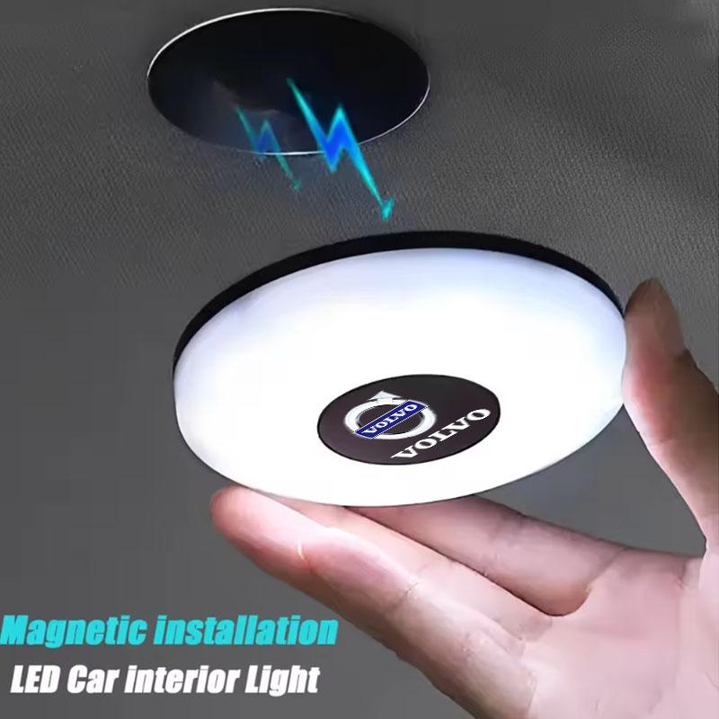 Car Light Ceiling Lamp Car Reading Light Rechargeable for Volvo XC60 S90 XC90 S60 XC40 V60 V90 S40 Volvo EX30 C40 C70 Accessorie
