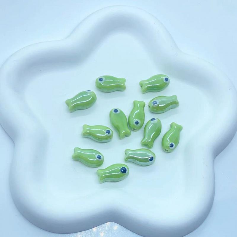 10 шт. ретро маленькие рыбки бусины подвески керамические разделители свободные бусины для изготовления ювелирных изделий ремесла аксессуары для браслетов ручной работы