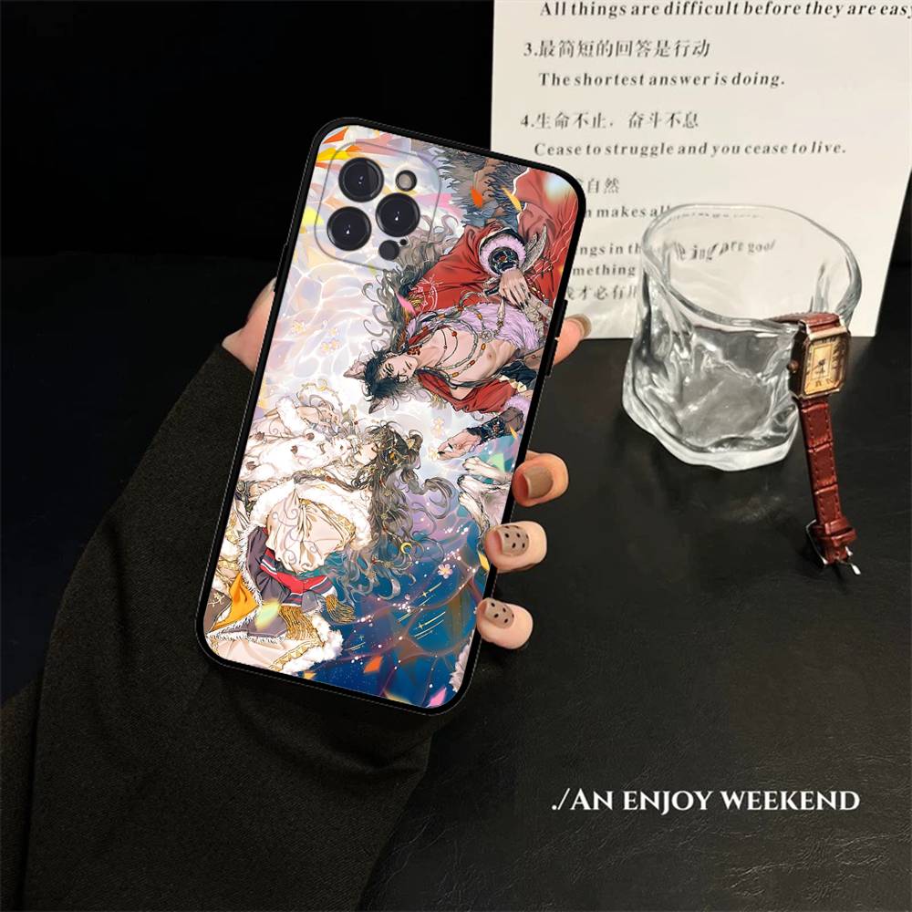 Чехол для телефона Tian Guan Ci Fu H-Небесное Благословение Официального Лица Для IPhone 17 16 14 15 13 12 11 Pro Max Plus Силиконовый Мягкий Чехол